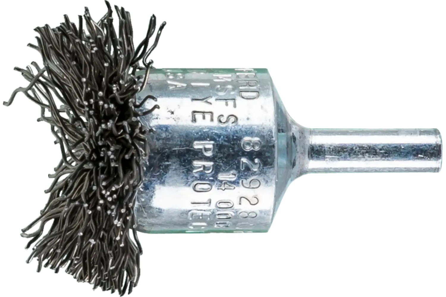 Picture of Pferd Circular Mounted End Brush 1-1/2" Dia. .020 Carbon Steel 1/4" Shank